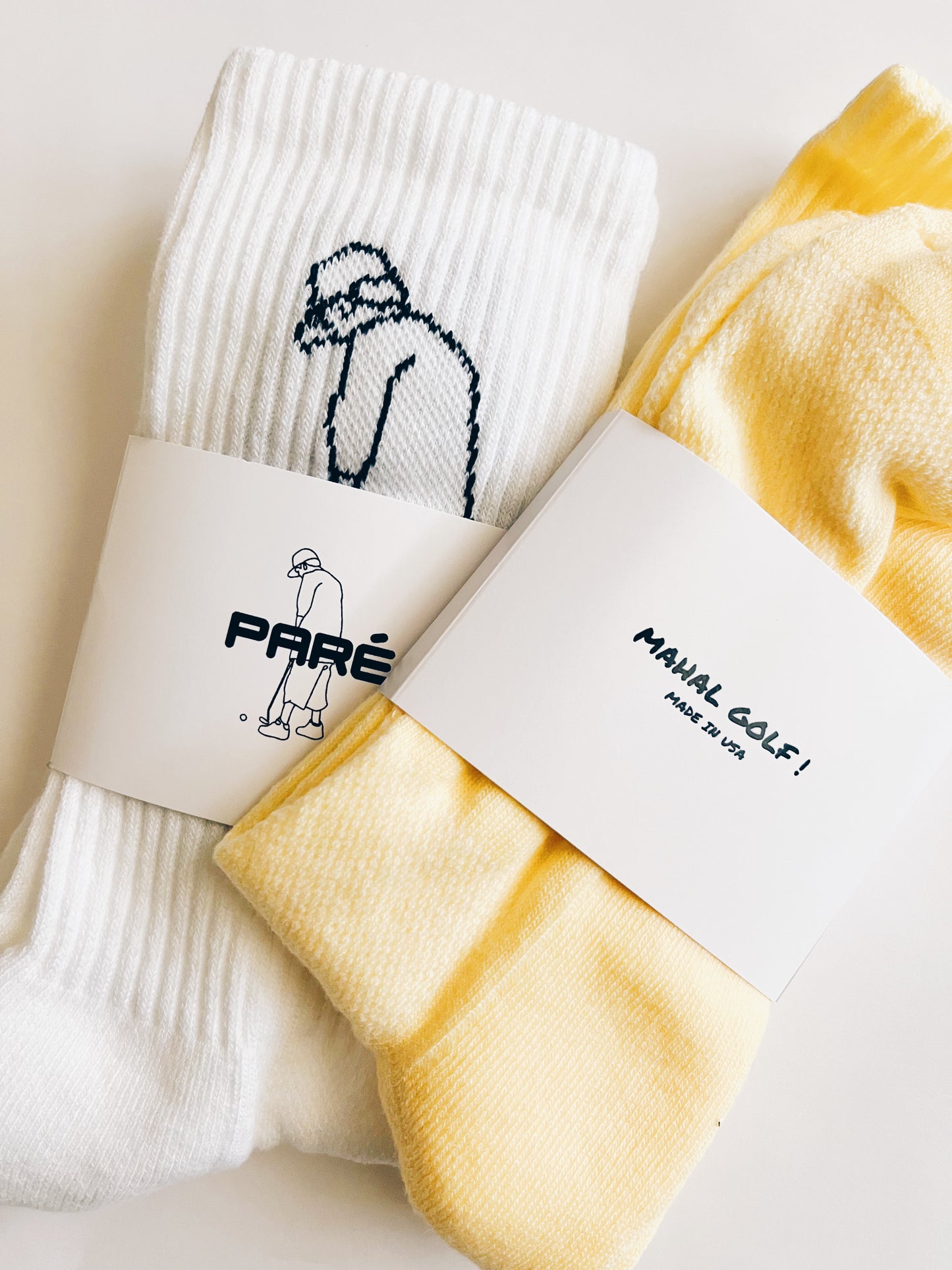 Paré White Crew Sock