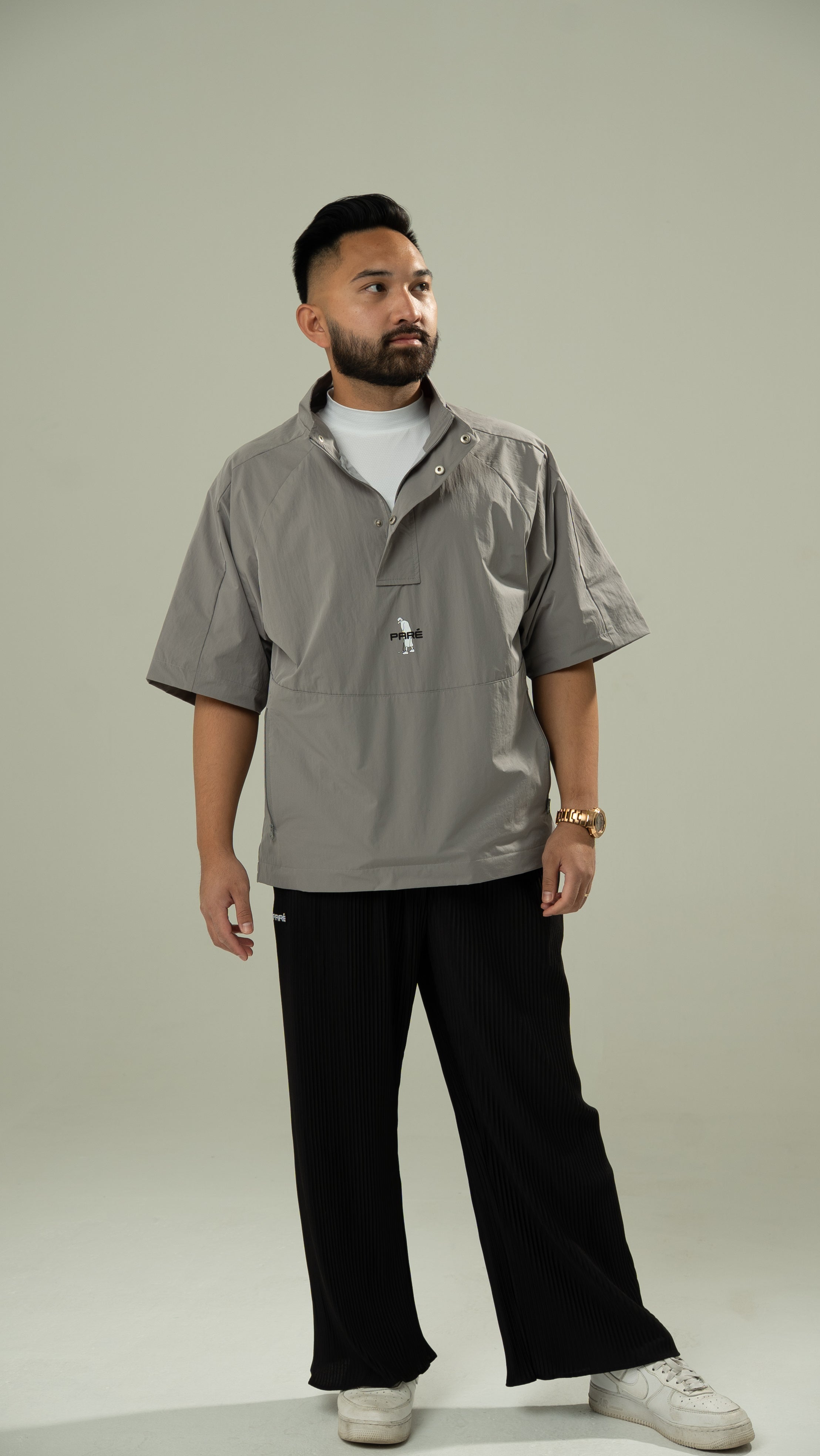 Paré "Cool Grey" Short Sleeve Wind Shirt