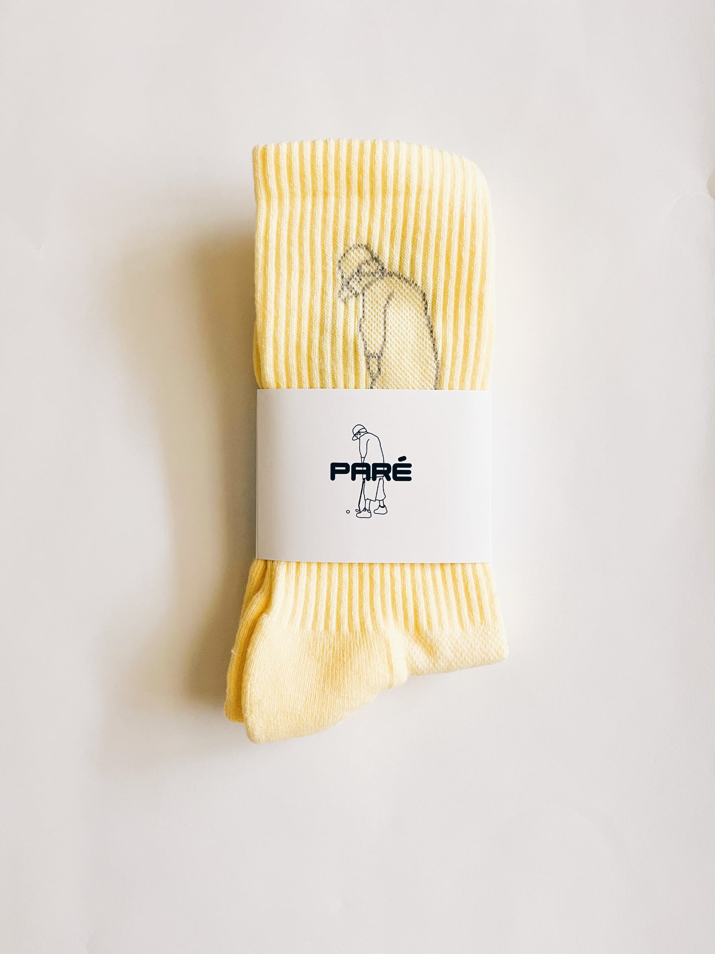 Paré Yellow Crew Sock