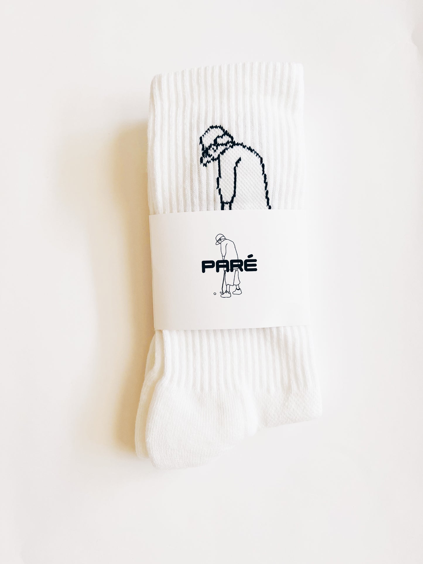 Paré White Crew Sock