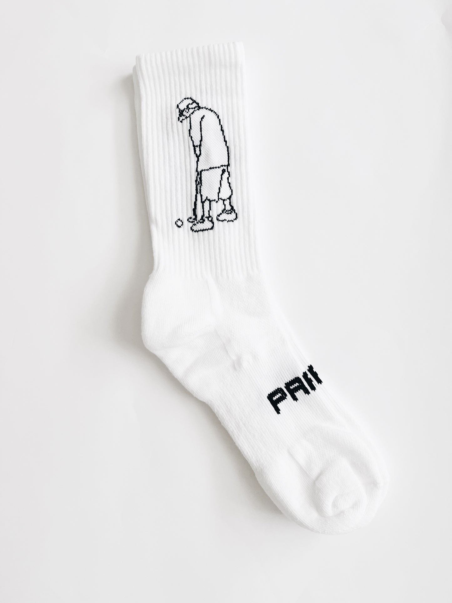 Paré White Crew Sock