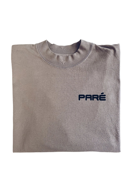 Paré Grey Sand Logo Mockneck Shirt